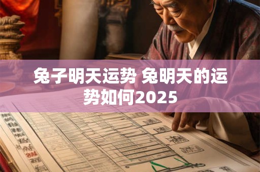 兔子明天运势 兔明天的运势如何2025