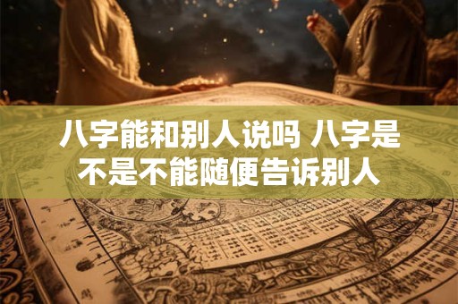 八字能和别人说吗 八字是不是不能随便告诉别人