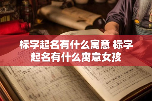 标字起名有什么寓意 标字起名有什么寓意女孩
