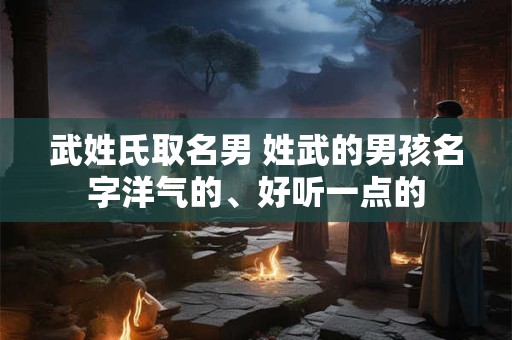武姓氏取名男 姓武的男孩名字洋气的、好听一点的