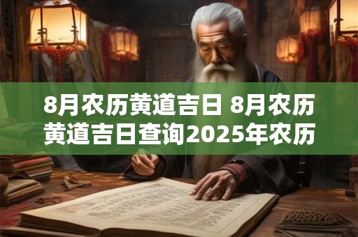 8月农历黄道吉日 8月农历黄道吉日查询2025年农历八月黄道吉日
