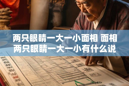 两只眼睛一大一小面相 面相两只眼睛一大一小有什么说法