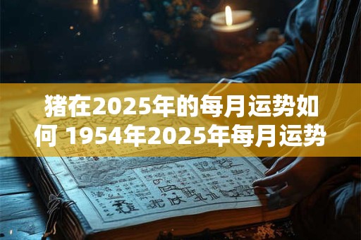 详细阅读:猪在2025年的每月运势如何 1954年2025年每月运势 猪在2025年的每月运势如何 1954年2025年每月运势