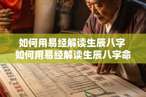 如何用易经解读生辰八字 如何用易经解读生辰八字命理
