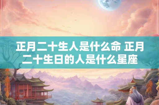 正月二十生人是什么命 正月二十生日的人是什么星座
