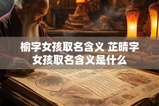 榆字女孩取名含义 芷晴字女孩取名含义是什么
