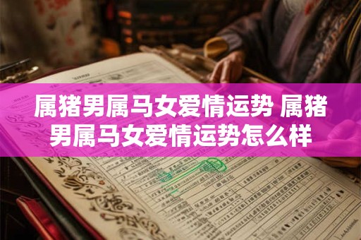 属猪男属马女爱情运势 属猪男属马女爱情运势怎么样