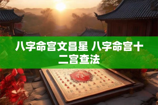 八字命宫文昌星 八字命宫十二宫查法