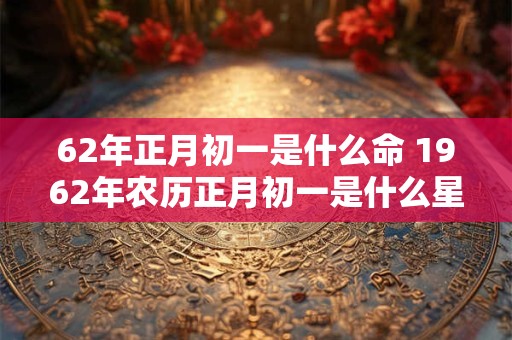 62年正月初一是什么命 1962年农历正月初一是什么星座