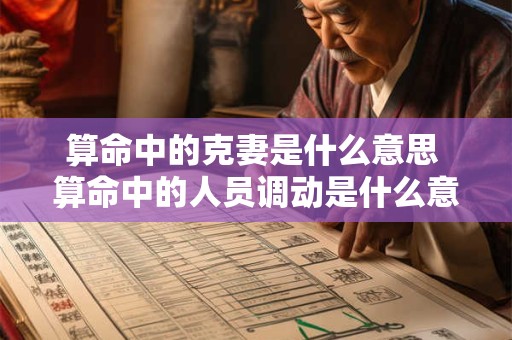 算命中的克妻是什么意思 算命中的人员调动是什么意思