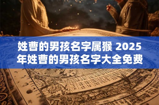 姓曹的男孩名字属猴 2025年姓曹的男孩名字大全免费