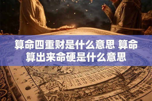 算命四重财是什么意思 算命算出来命硬是什么意思