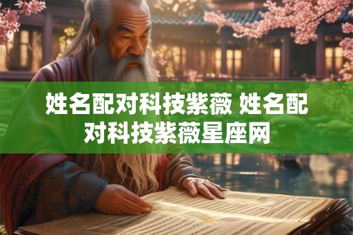 姓名配对科技紫薇 姓名配对科技紫薇星座网