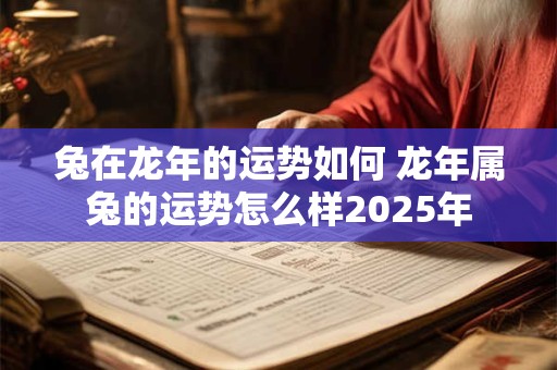 兔在龙年的运势如何 龙年属兔的运势怎么样2025年