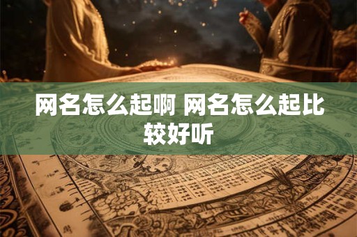 网名怎么起啊 网名怎么起比较好听