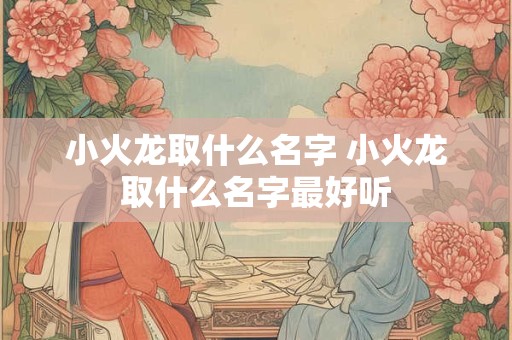 小火龙取什么名字 小火龙取什么名字最好听