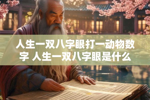 人生一双八字眼打一动物数字 人生一双八字眼是什么动物