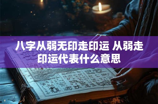 八字从弱无印走印运 从弱走印运代表什么意思