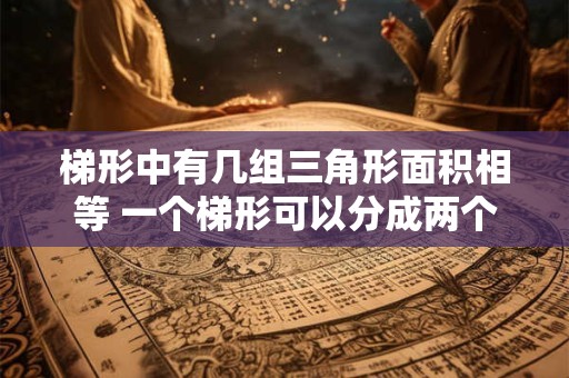 梯形中有几组三角形面积相等 一个梯形可以分成两个相同的三角形