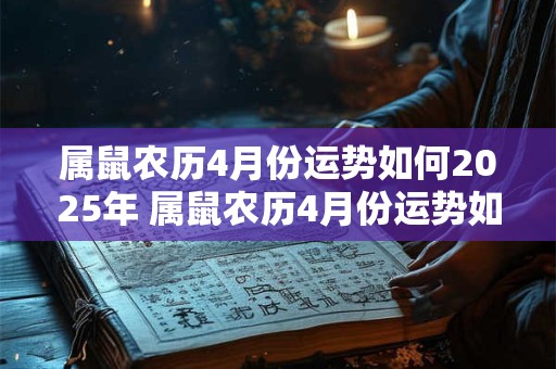 属鼠农历4月份运势如何2025年 属鼠农历4月份运势如何2025年出生