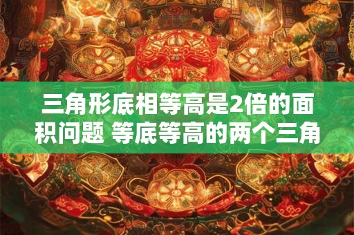 三角形底相等高是2倍的面积问题 等底等高的两个三角形的面积相等 形状也相同