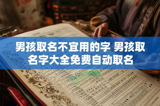 男孩取名不宜用的字 男孩取名字大全免费自动取名
