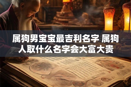 属狗男宝宝最吉利名字 属狗人取什么名字会大富大贵