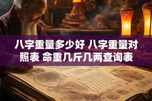 八字重量多少好 八字重量对照表 命重几斤几两查询表