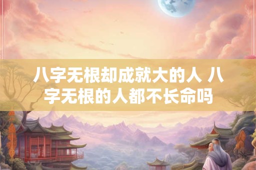 八字无根却成就大的人 八字无根的人都不长命吗