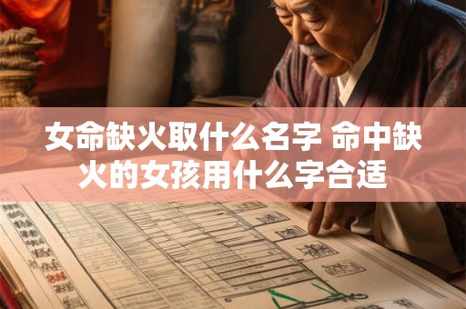 女命缺火取什么名字 命中缺火的女孩用什么字合适
