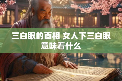 三白眼的面相 女人下三白眼意味着什么