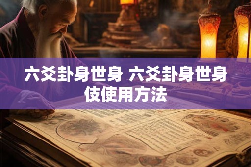 六爻卦身世身 六爻卦身世身伎使用方法