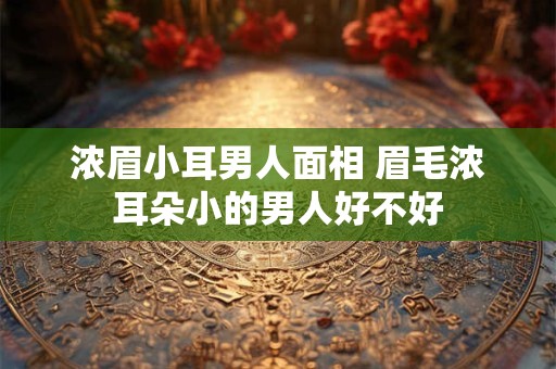 浓眉小耳男人面相 眉毛浓耳朵小的男人好不好