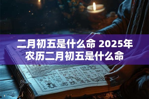 二月初五是什么命 2025年农历二月初五是什么命