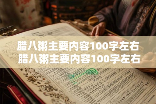 腊八粥主要内容100字左右 腊八粥主要内容100字左右是什么