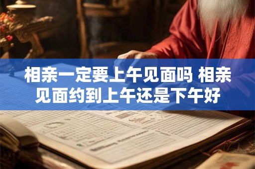 相亲一定要上午见面吗 相亲见面约到上午还是下午好