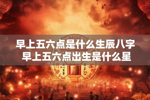 早上五六点是什么生辰八字 早上五六点出生是什么星座