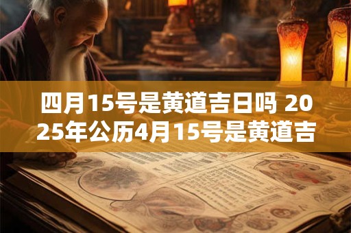 四月15号是黄道吉日吗 2025年公历4月15号是黄道吉日吗