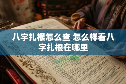 八字扎根怎么查 怎么样看八字扎根在哪里