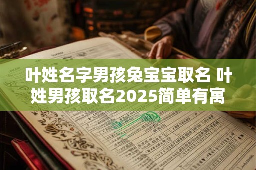 叶姓名字男孩兔宝宝取名 叶姓男孩取名2025简单有寓意