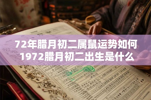 72年腊月初二属鼠运势如何 1972腊月初二出生是什么命