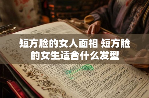 短方脸的女人面相 短方脸的女生适合什么发型