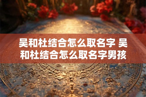 吴和杜结合怎么取名字 吴和杜结合怎么取名字男孩