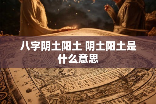 八字阴土阳土 阴土阳土是什么意思