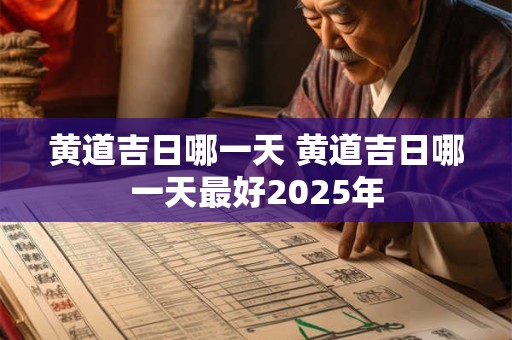 黄道吉日哪一天 黄道吉日哪一天最好2025年