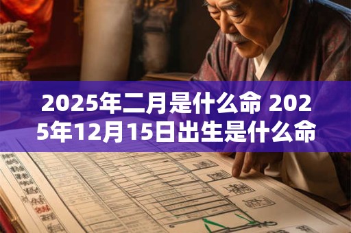 2025年二月是什么命 2025年12月15日出生是什么命 2025年二月是什么命 2025年12月15日出生是什么命