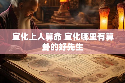 宣化上人算命 宣化哪里有算卦的好先生