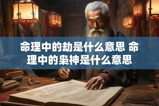 命理中的劫是什么意思 命理中的枭神是什么意思