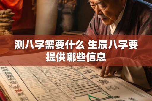 测八字需要什么 生辰八字要提供哪些信息