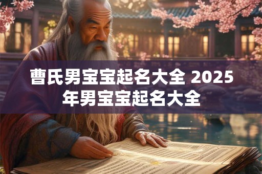 曹氏男宝宝起名大全 2025年男宝宝起名大全